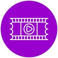 Cinema Ticket Icon Style vector