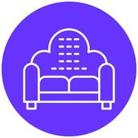 Cinema Sofa Icon Style vector