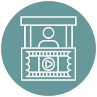 Ticket Office Icon Style vector