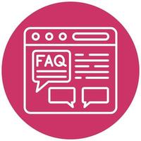 FAQ Icon Style vector