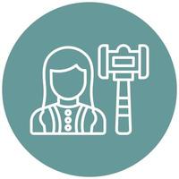 Judge Female Icon Style vector