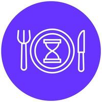 Eating Slowly Icon Style vector