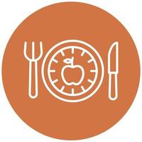 comiendo con rapidez icono estilo vector