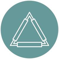 Clay Triangle Icon Style vector