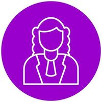 Judge Female Icon Style vector