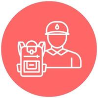 Backpacker Icon Style vector