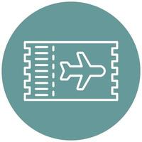 Flight Ticket Icon Style vector