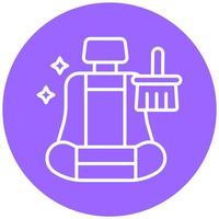 Car Seat Cleaning Icon Style vector