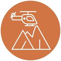 Mountain Rescue Vector Icon Style