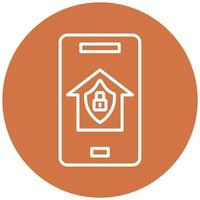 Home Security App Vector Icon Style