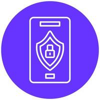 Mobile Security Vector Icon Style
