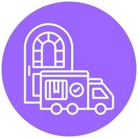 Delivery On Doorstep Vector Icon Style