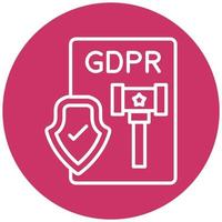 Gdpr Lawsuit Vector Icon Style