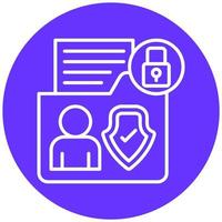 Sensitive Personal Data Vector Icon Style