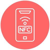 nfc vector icono estilo