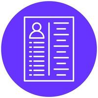 Curriculum Vector Icon Style