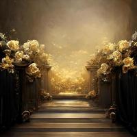 Fabulous Magic solemn golden background photo