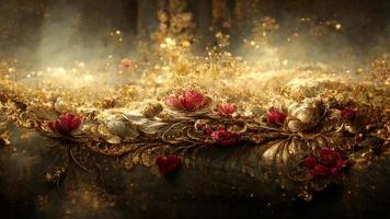 Fabulous Magic solemn golden background photo