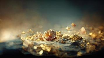 Abstract luxury background with gems and crystals photo