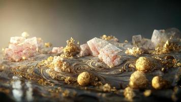 Abstract luxury background with gems and crystals photo