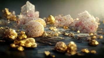 Abstract luxury background with gems and crystals photo