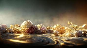 Abstract luxury background with gems and crystals photo