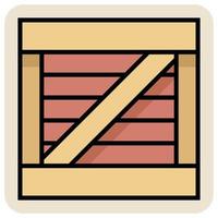 Filled color outline icon for Parcel. vector