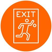 Emergency Exit Vector Icon Style