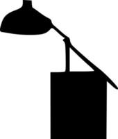negro lámpara icono vector