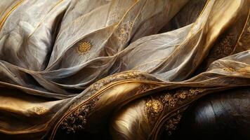 Flowing silky textured cloth abstract background photo