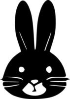 black rabbit icon vector