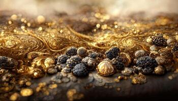 Abstract luxury background with gems and crystals photo