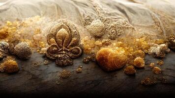 Abstract luxury background with gems and crystals photo