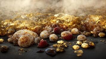 Abstract luxury background with gems and crystals photo