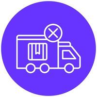 Delivery Cancelled Vector Icon Style