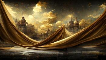 Fabulous Magic solemn golden background photo
