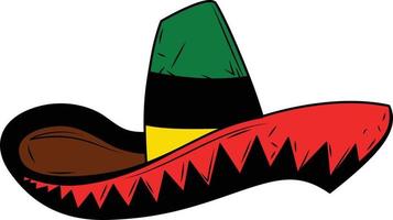 Mhat Sombrero color clipart Cinco de mayo vector illustration clip art.