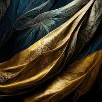 Black and golden streaming fabric photo