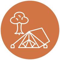 Camping Vector Icon Style