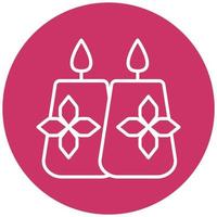 Spa Candle Vector Icon Style