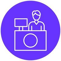 Hotel Reception Vector Icon Style