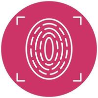 Fingerprint Scan Vector Icon Style