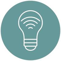 Smart Bulb Vector Icon Style