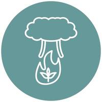 Fire Pollution Vector Icon Style
