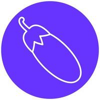 Eggplant Vector Icon Style