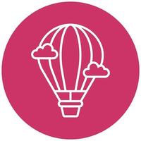 Hot Air Balloon Vector Icon Style