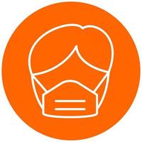 Man Wearing Mask Vector Icon Style