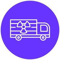 Neclear Truck Vector Icon Style