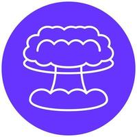 Nuclear Explosion Vector Icon Style