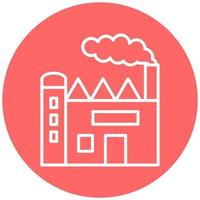 Factory Pollution Vector Icon Style